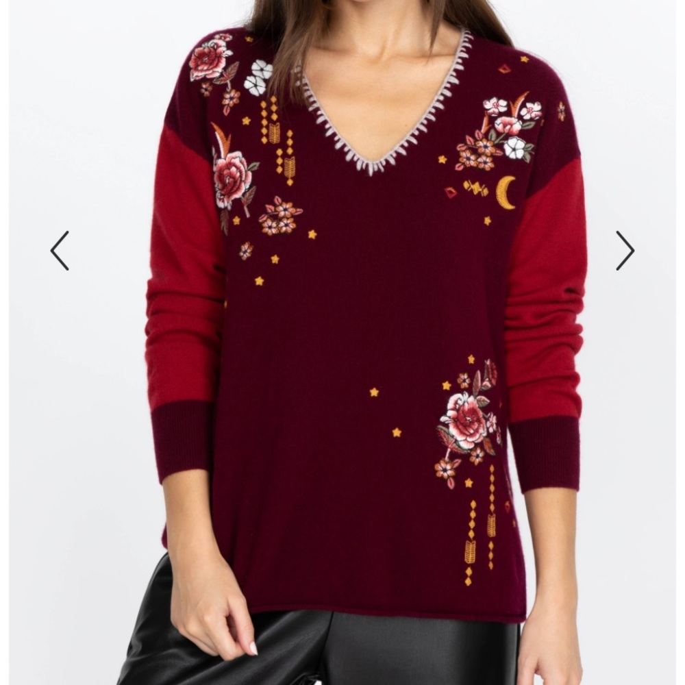 NWT Johnny Was Anacapri Cashmere Pullover